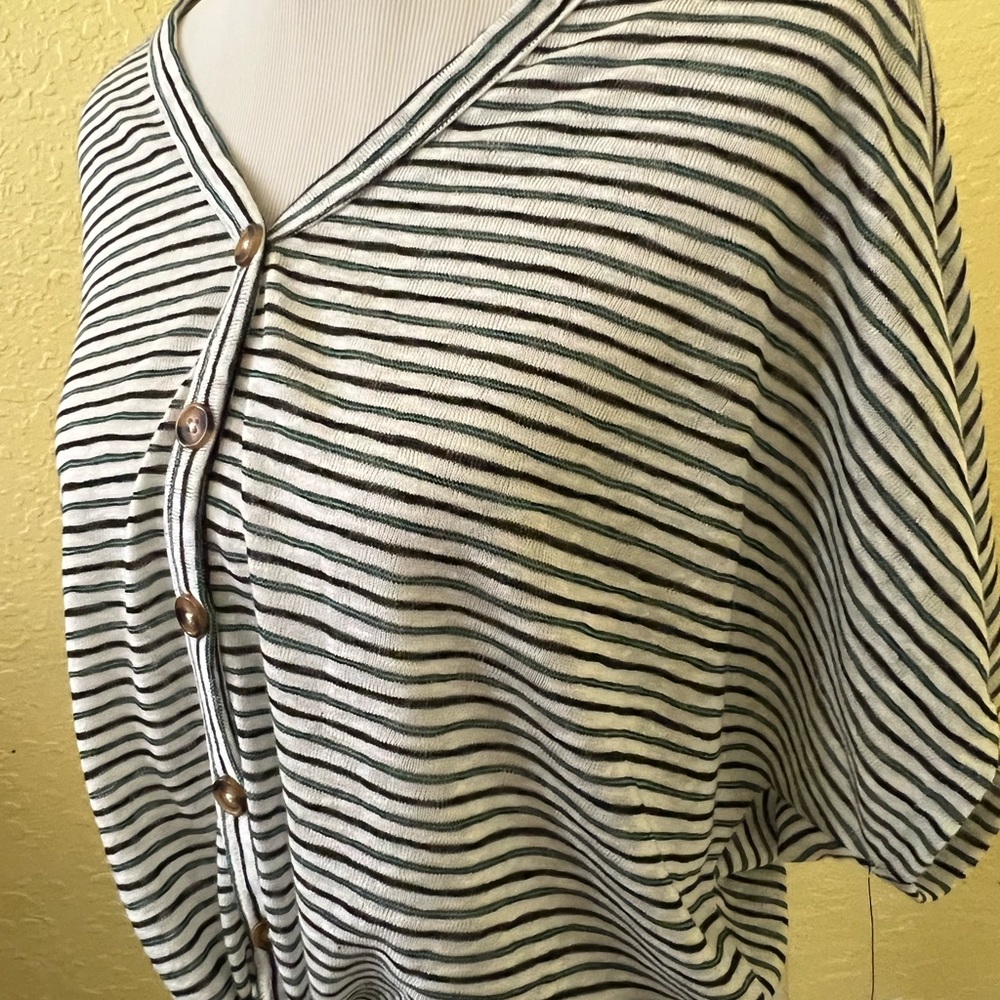 Striped, short sleeve top by ANA, Size Large, NWT
